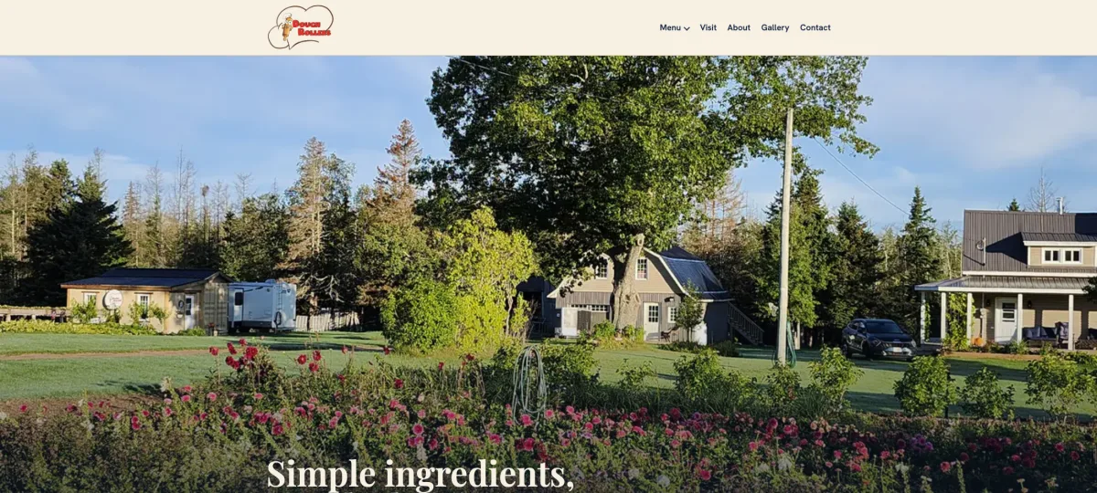 The Dough Rollers website I built, live on their own domain
