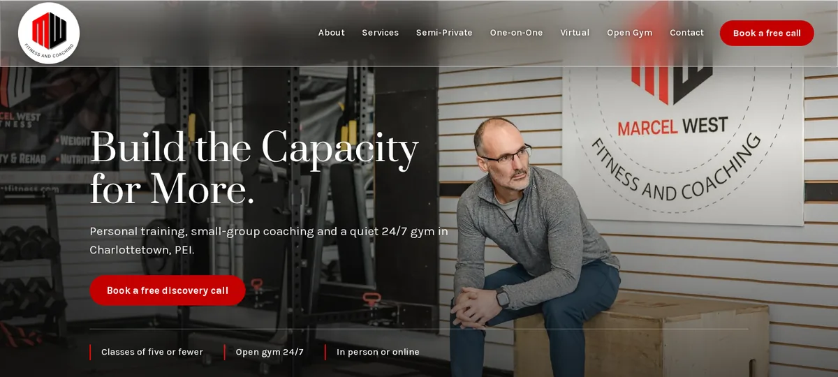 The MW Fitness and Coaching website I built, live on their own domain